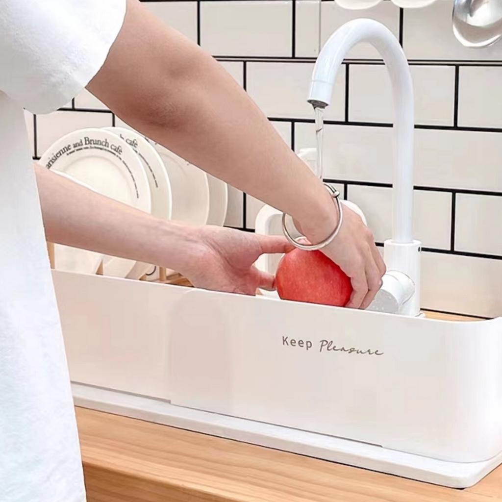 Jual Restock Adjustable Kitchen Sink Sponge Rack Water Fender