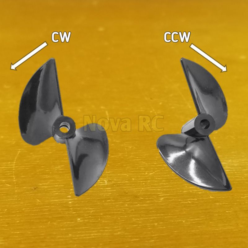 Jual Rc boat propeller 70mm CW/CCW ID shaft 4/5/6.35mm bahan tebal kuat