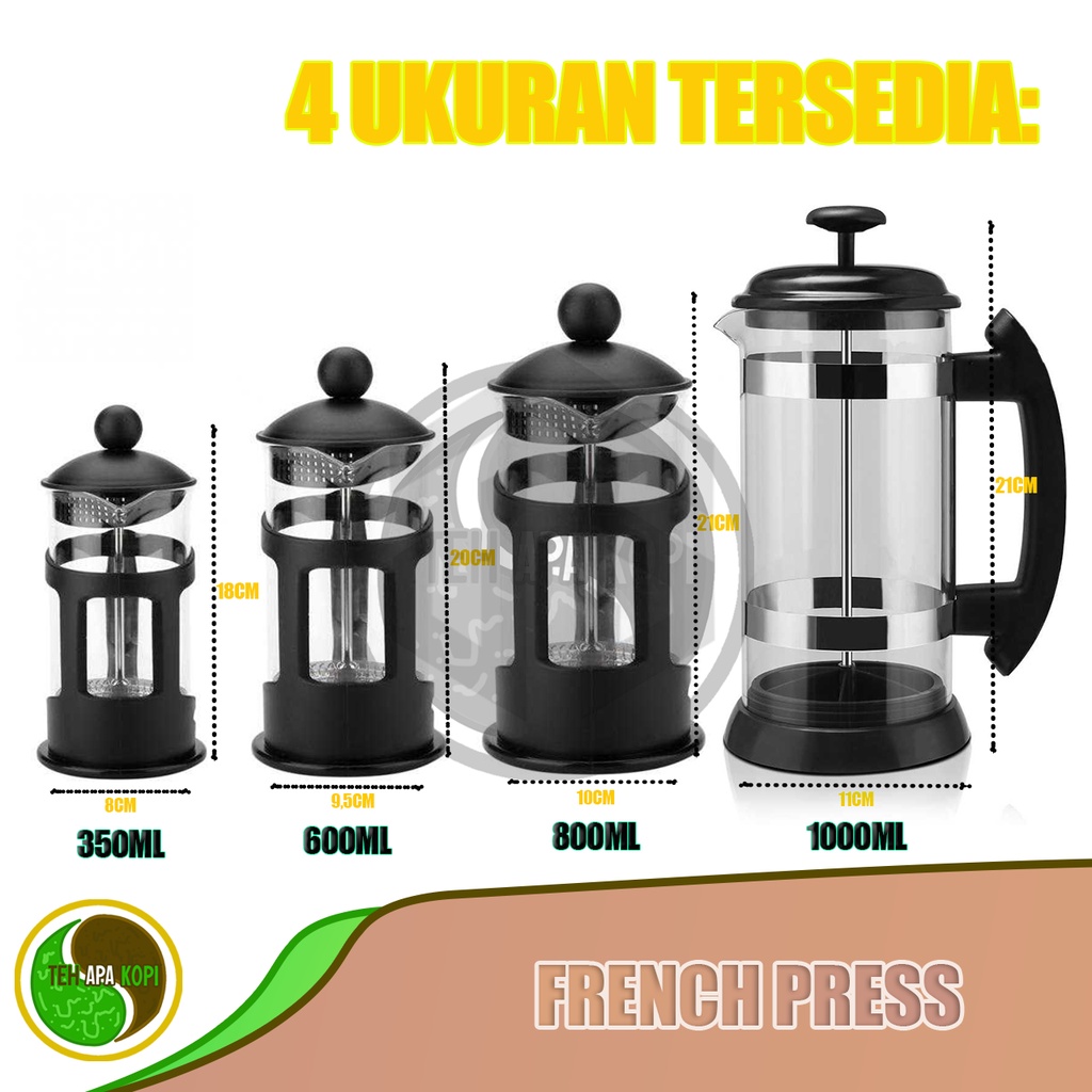 Jual DUOLVQI FRENCH PRESS COFFEE TEA MAKER POT ALAT KOPI TEH MANUAL