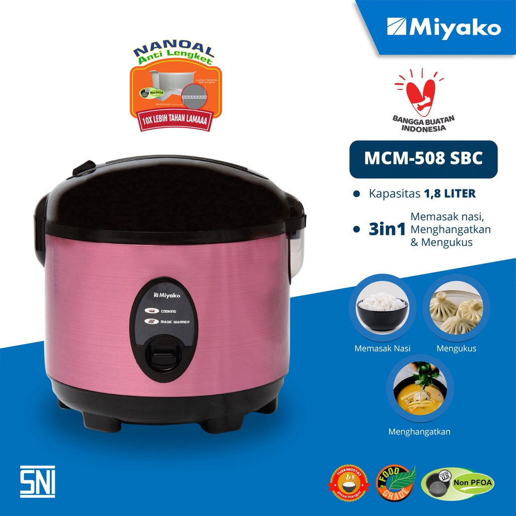 Jual Miyako Rice Cooker 1.8 Liter / MCM508SBC Shopee Indonesia