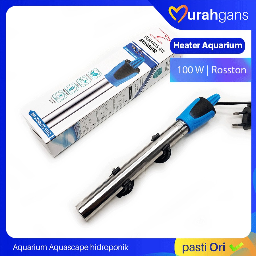Jual Heater Aquarium 100 watt Rosston 100 watt Pemanas Air Aquarium