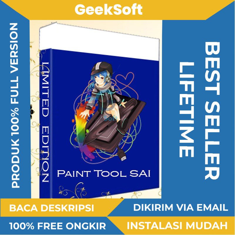 Jual [FULL VERSION] Paint Tool SAI 2 LIFETIME SOFTWARE Pro Lifetime