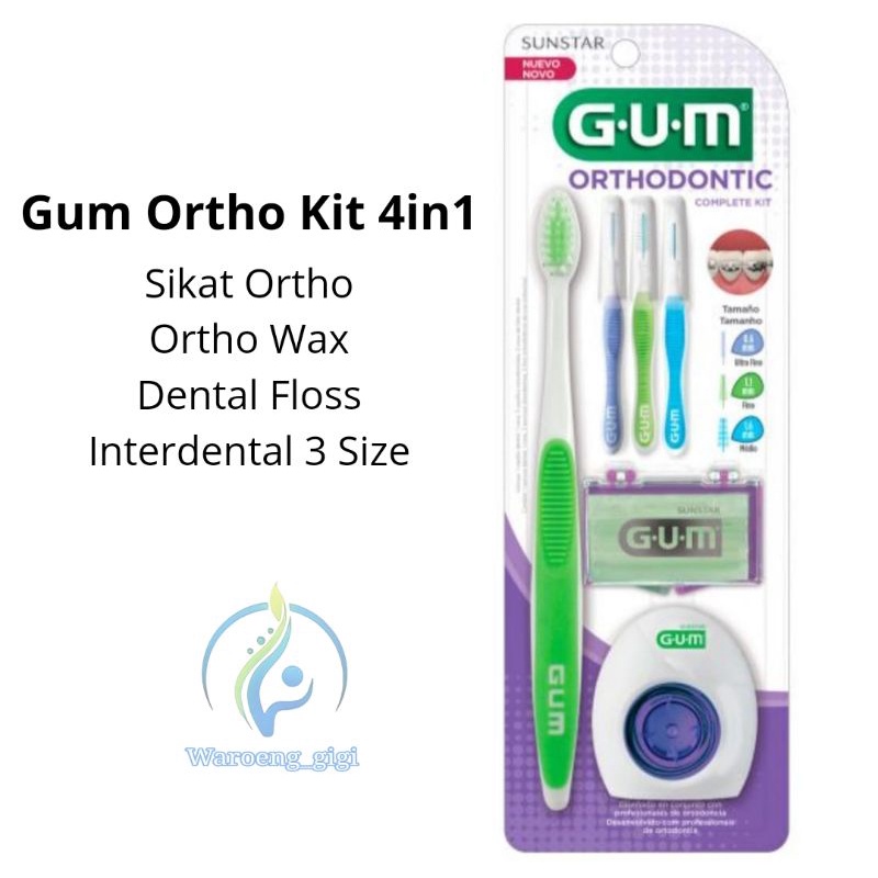 Jual (Paket Ortho GUM 4 in 1) Sikat Gigi Ortho Gum / Gum Ortho Kit Gum