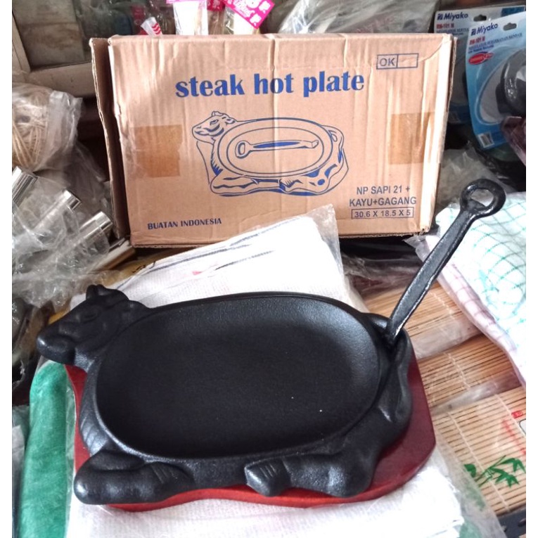 Jual hot plate / piring steak motif sapi Shopee Indonesia