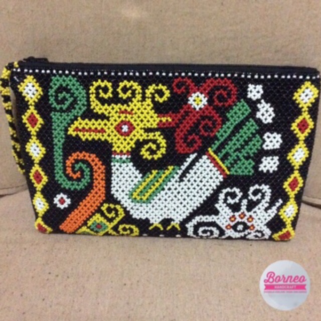 Jual Clucth dompet pesta kalimantan manikmanik etnik dayak Shopee(03)