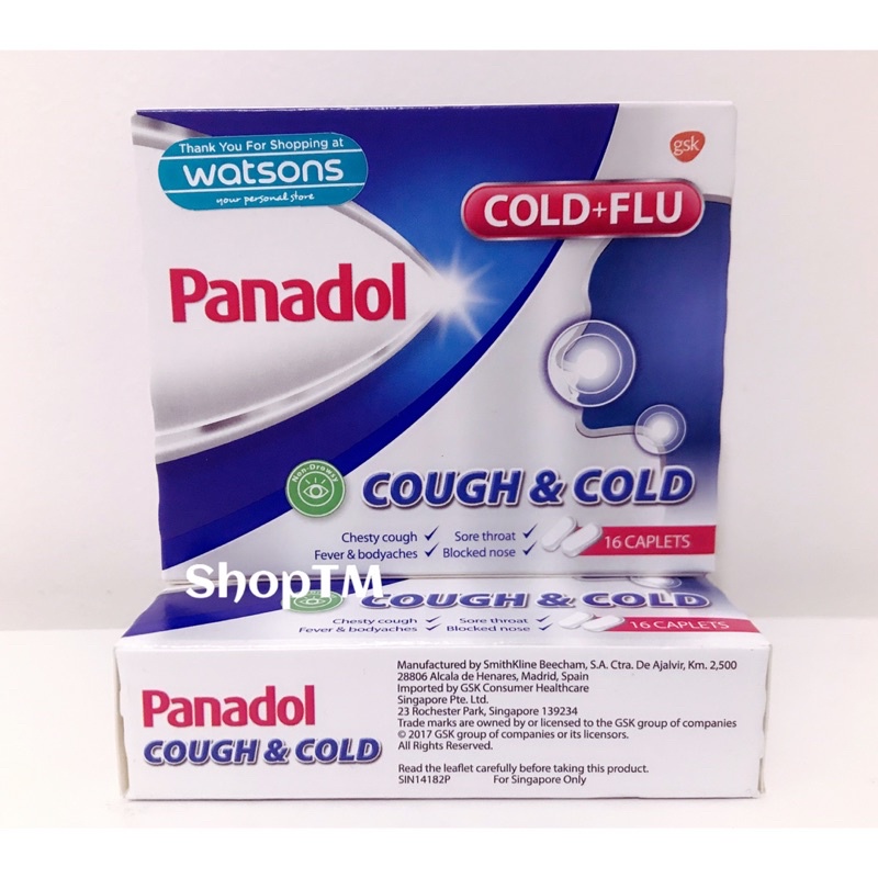 Jual Panadol Cough and Cold Singapore 16 Caplets (Obat Flu Batuk Pilek) Shopee Indonesia