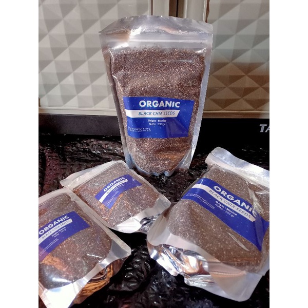 Jual (bisa cod) ORGANIC BLACK CHIA SEED MEXICO 100GR ORGANIK CHIA SEEDS
