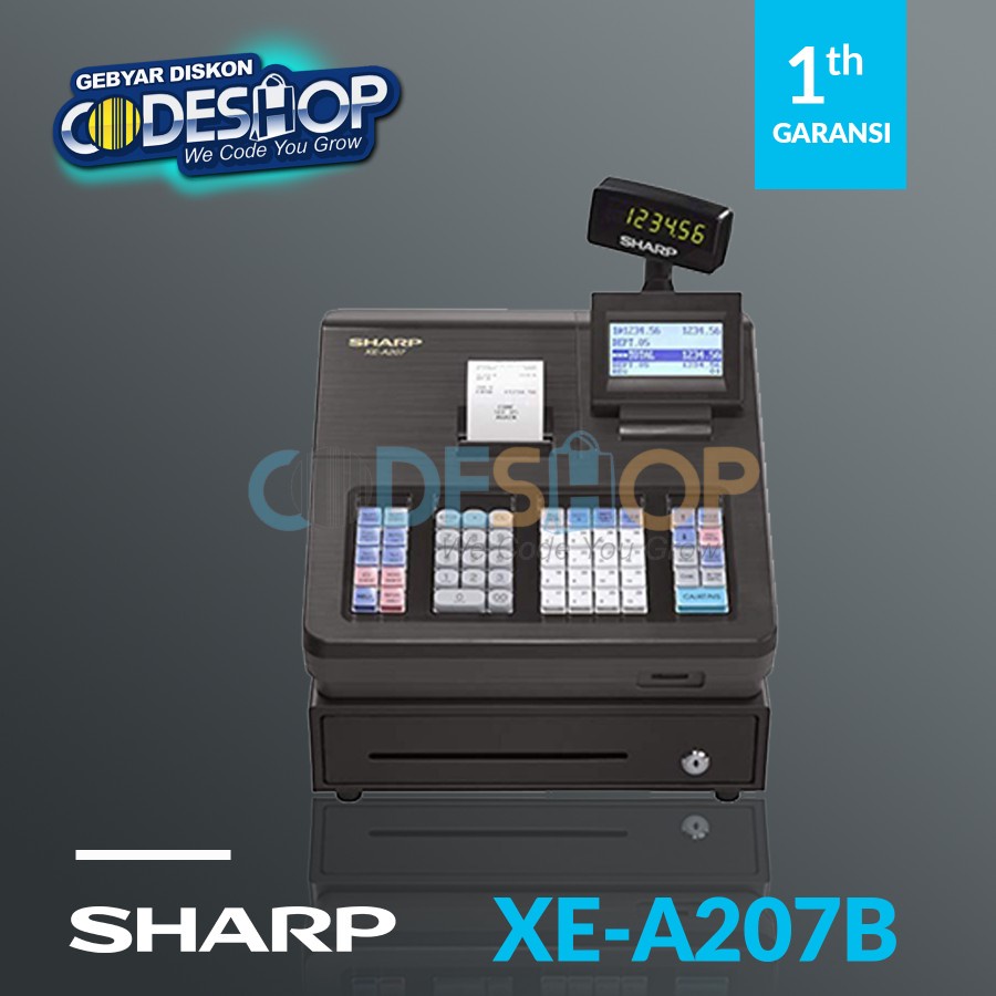 Jual CASH REGISTER SHARP XEA207B MESIN KASIR MANUAL XEA207B Shopee