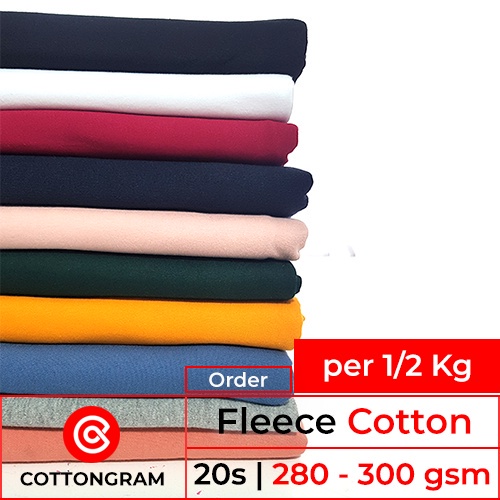 Jual COTTONGRAM Kain Fleece Cotton Combed Bahan Sweater dan Hoodie Per