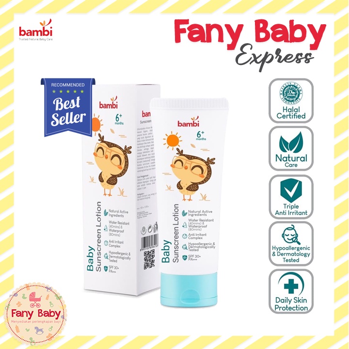 Jual BAMBI BABY SUNSCREEN LOTION / 100ML Shopee Indonesia