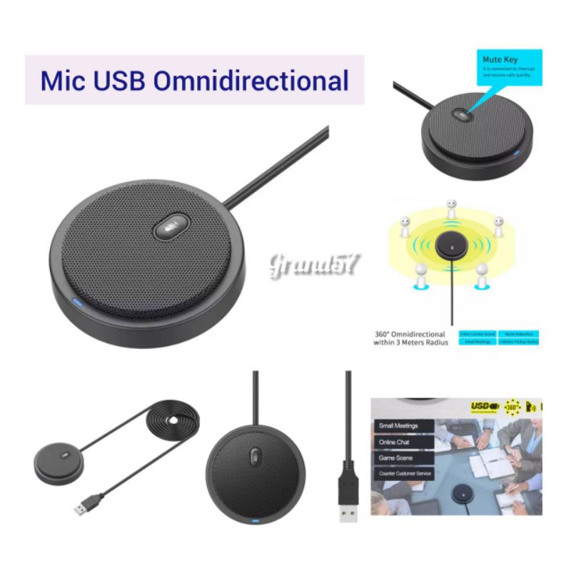 Jual Mic Omnidirectional USB Conference mikrofon zoom meeting rapat
