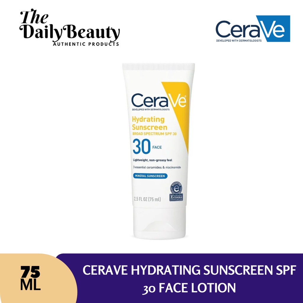 Jual CeraVe Hydrating Mineral Sunscreen SPF 30 Face Lotion (2.5 fL