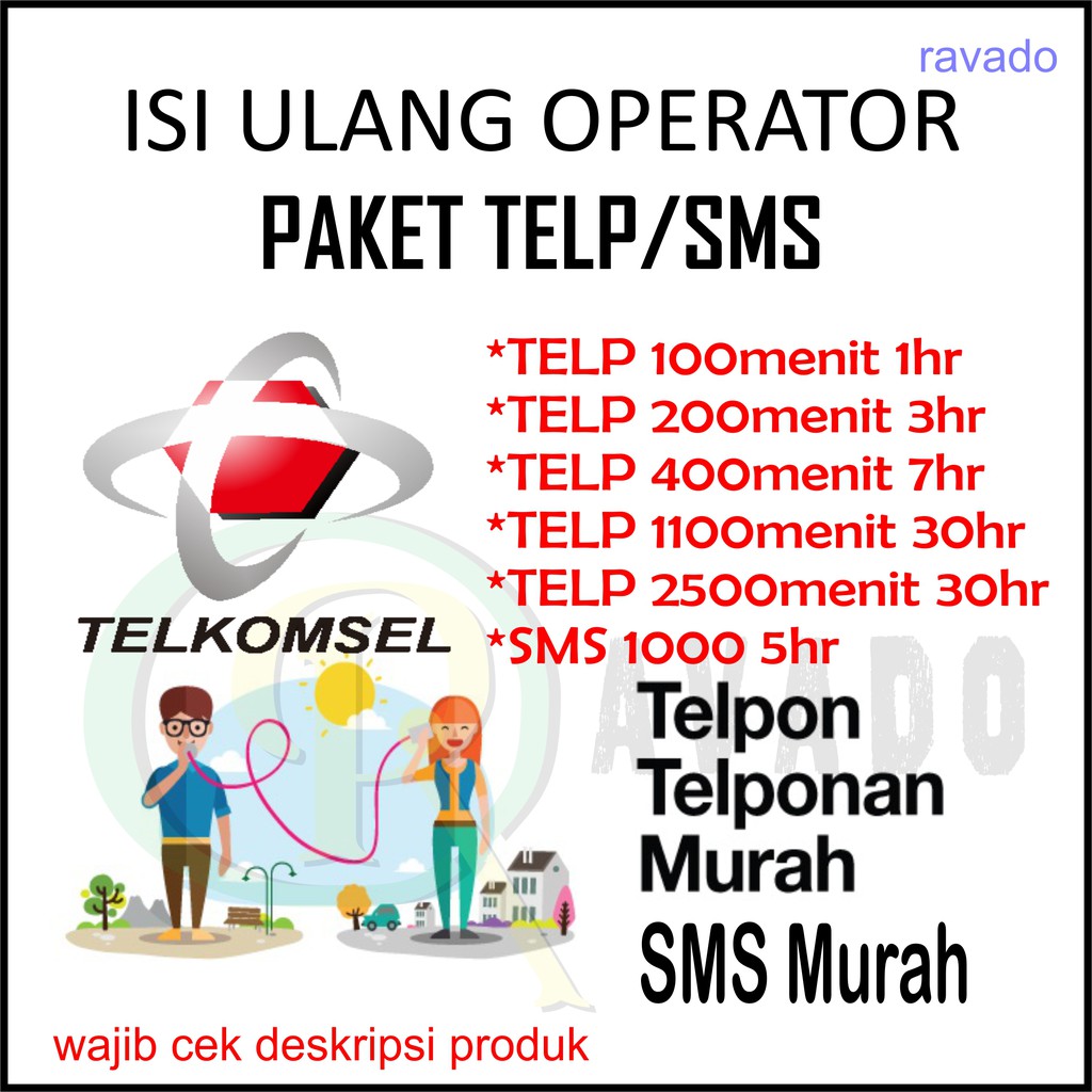 Jual ISI ULANG TOP UP PAKET KUOTA BEBAS TELP NELP SMS TELKOMSEL SIMPATI(03)