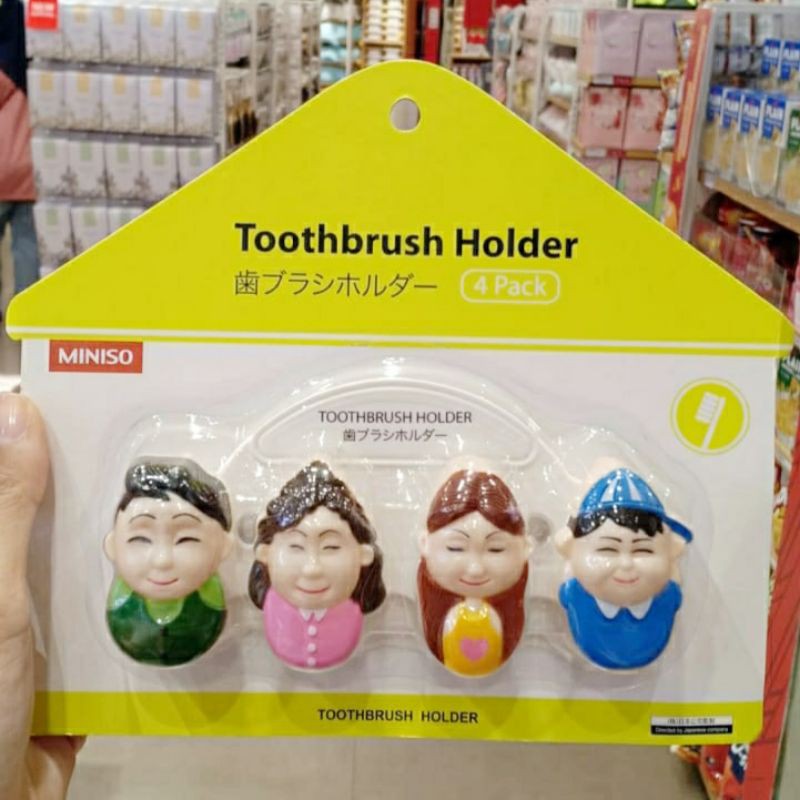 Jual MINISO Toothbrush Holder 4 Pack / tempat sikat gigi miniso