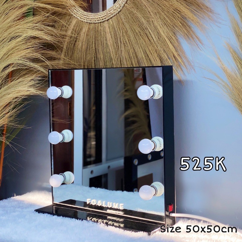 Jual HOLLYWOOD VANITY MIRROR BLACK EDITION 50x50CM Shopee Indonesia