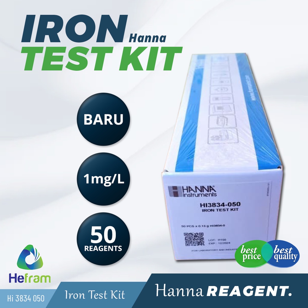 Jual Hanna Hi 3834 050 Iron Test Kit reagent Shopee Indonesia