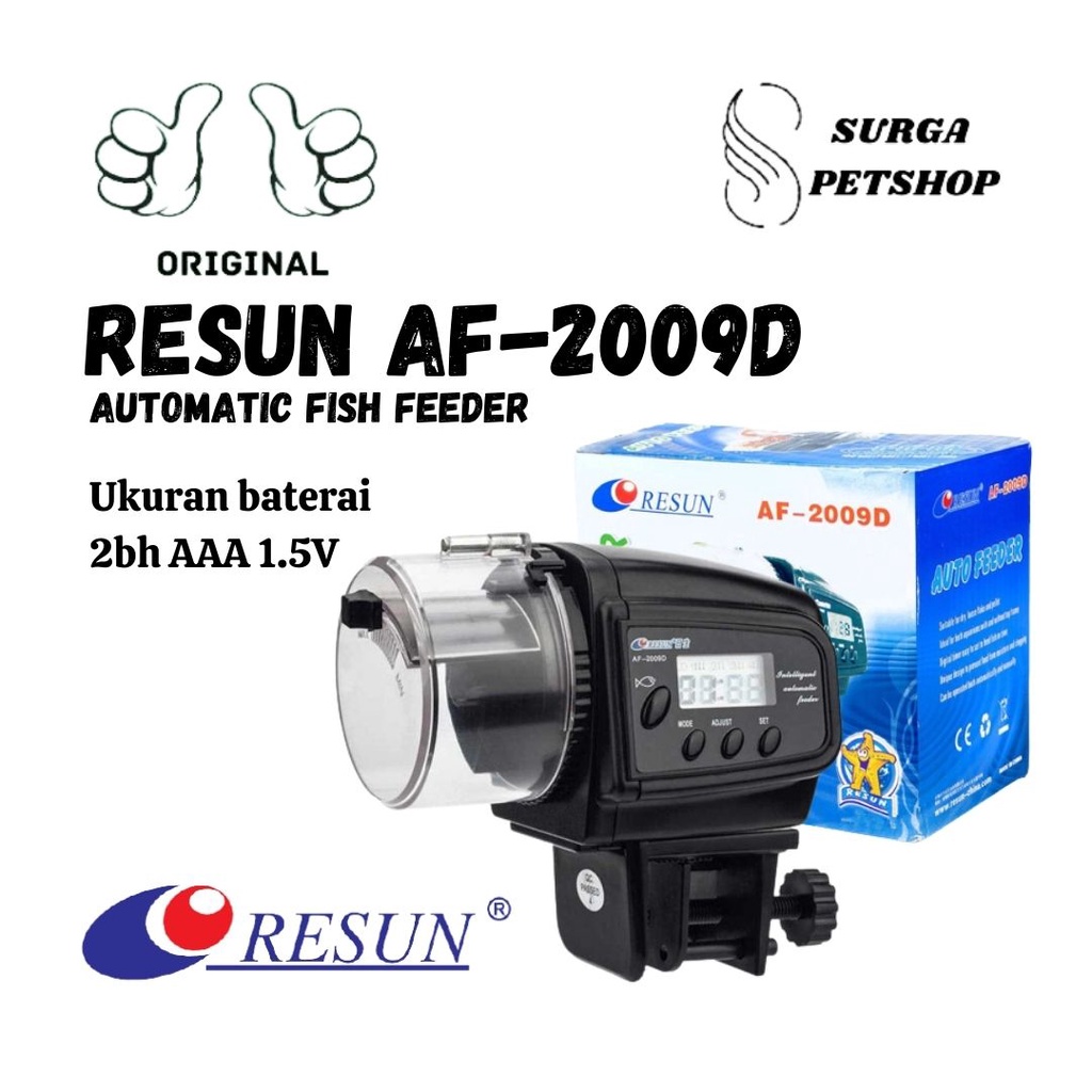 Jual RESUN AF 2009D Auto Automatic Fish Feeder AF2009D Aquarium Pemberi