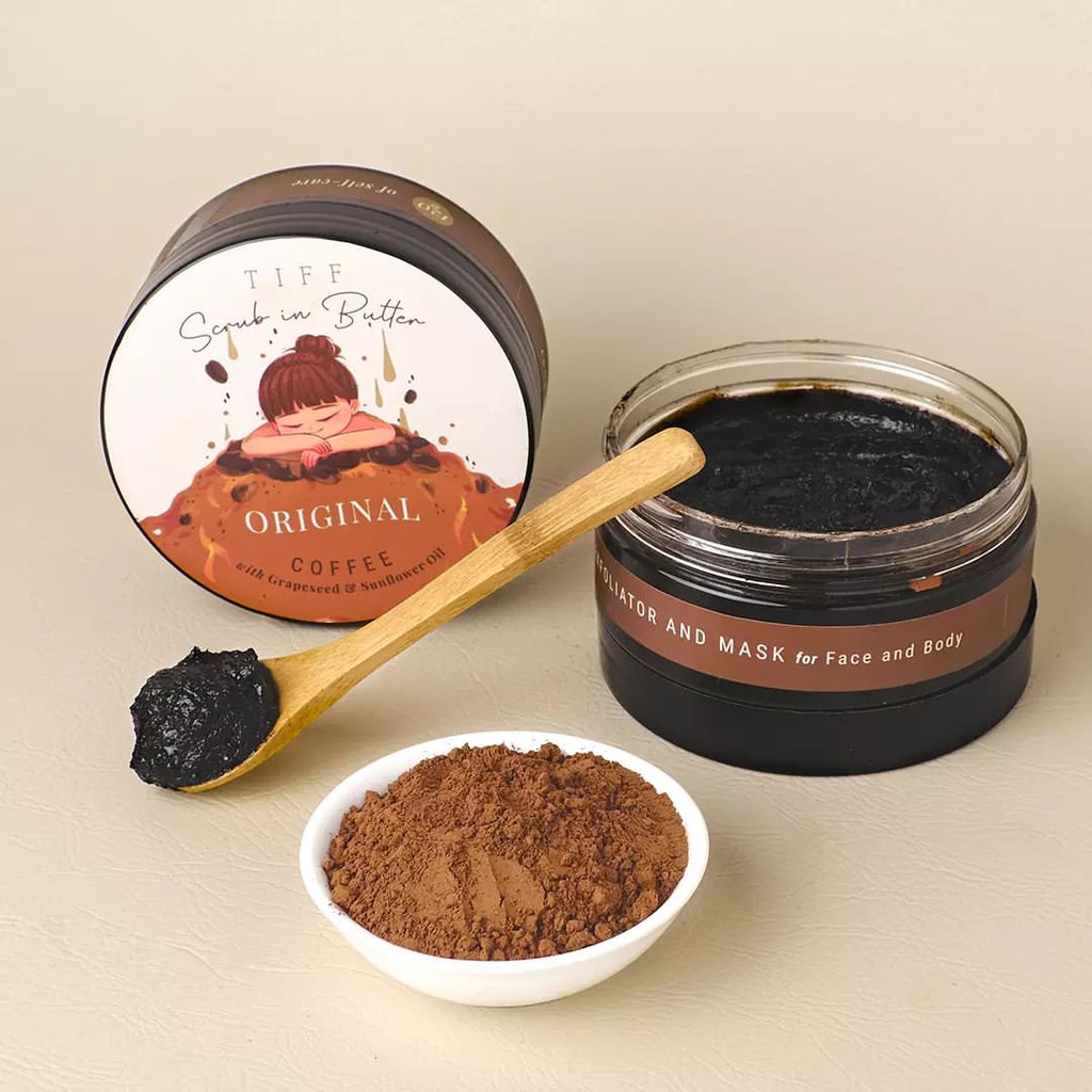 Jual Tiff Body Scrub in Butter Coffee Original (Lulur Masker Kopi
