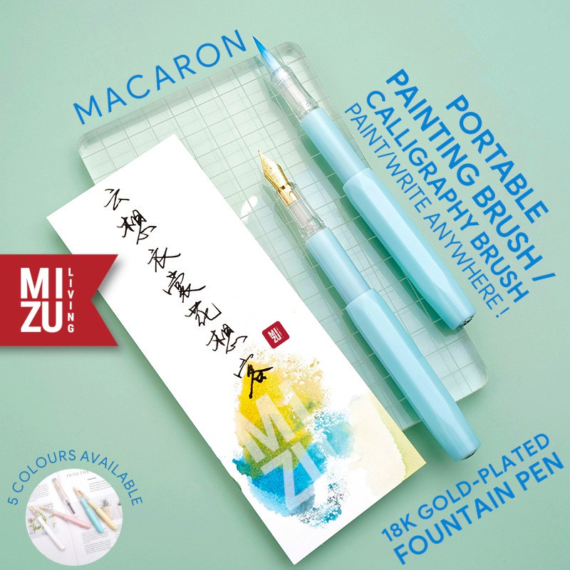 Jual MIZU MACARON Portable Paint Brush Calligraphy Brush Maobi Fude
