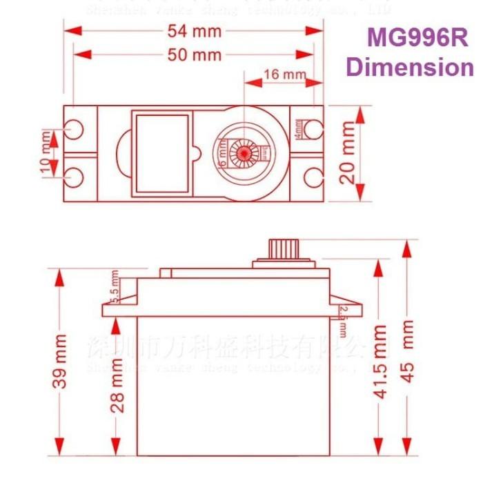 Jual Mg996R Micro Servo Mg996 Metal Torque Arduino Gear Tower Pro Hi