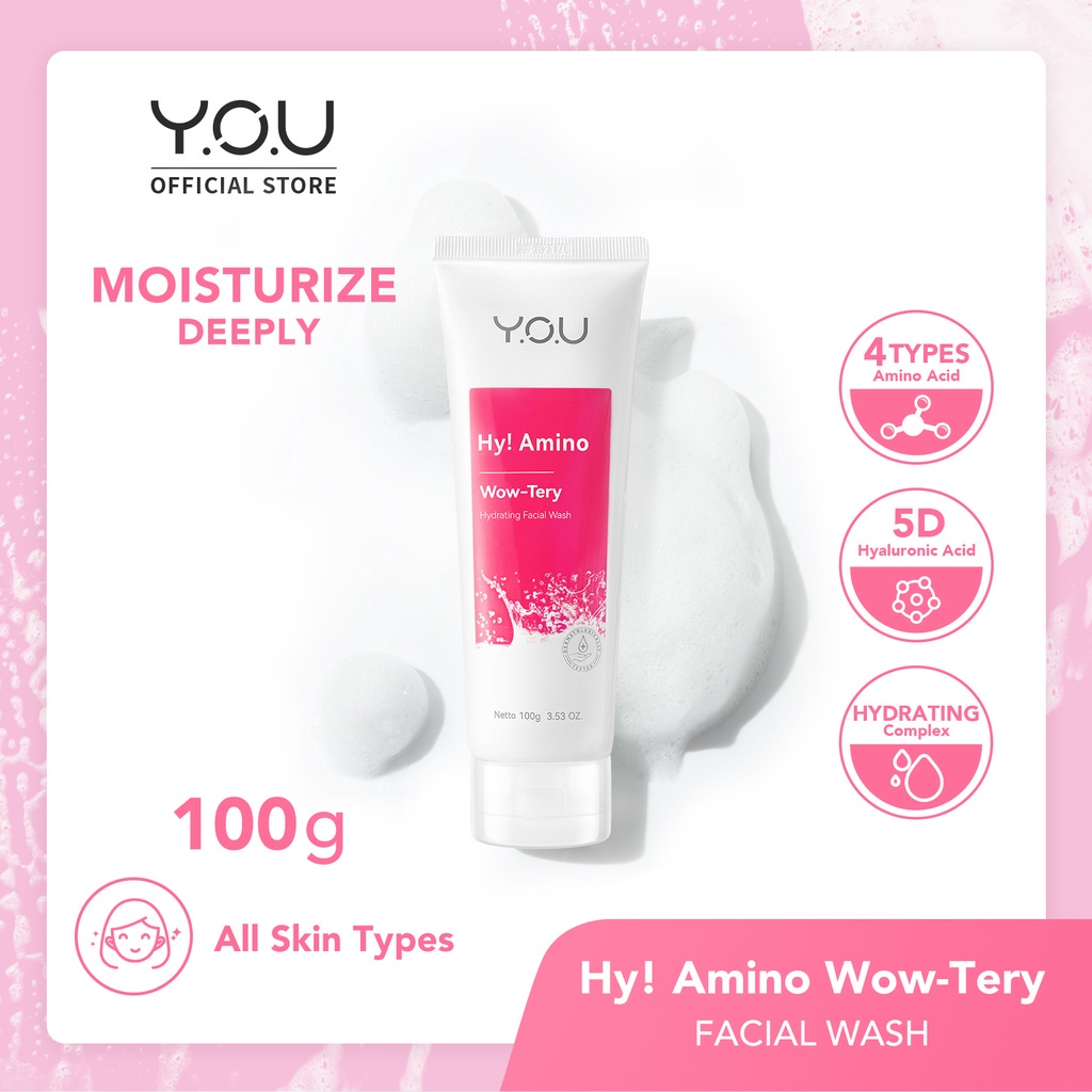 Jual YOU Hy! Amino WowTery Hydrating Facial Wash 100g Shopee Indonesia