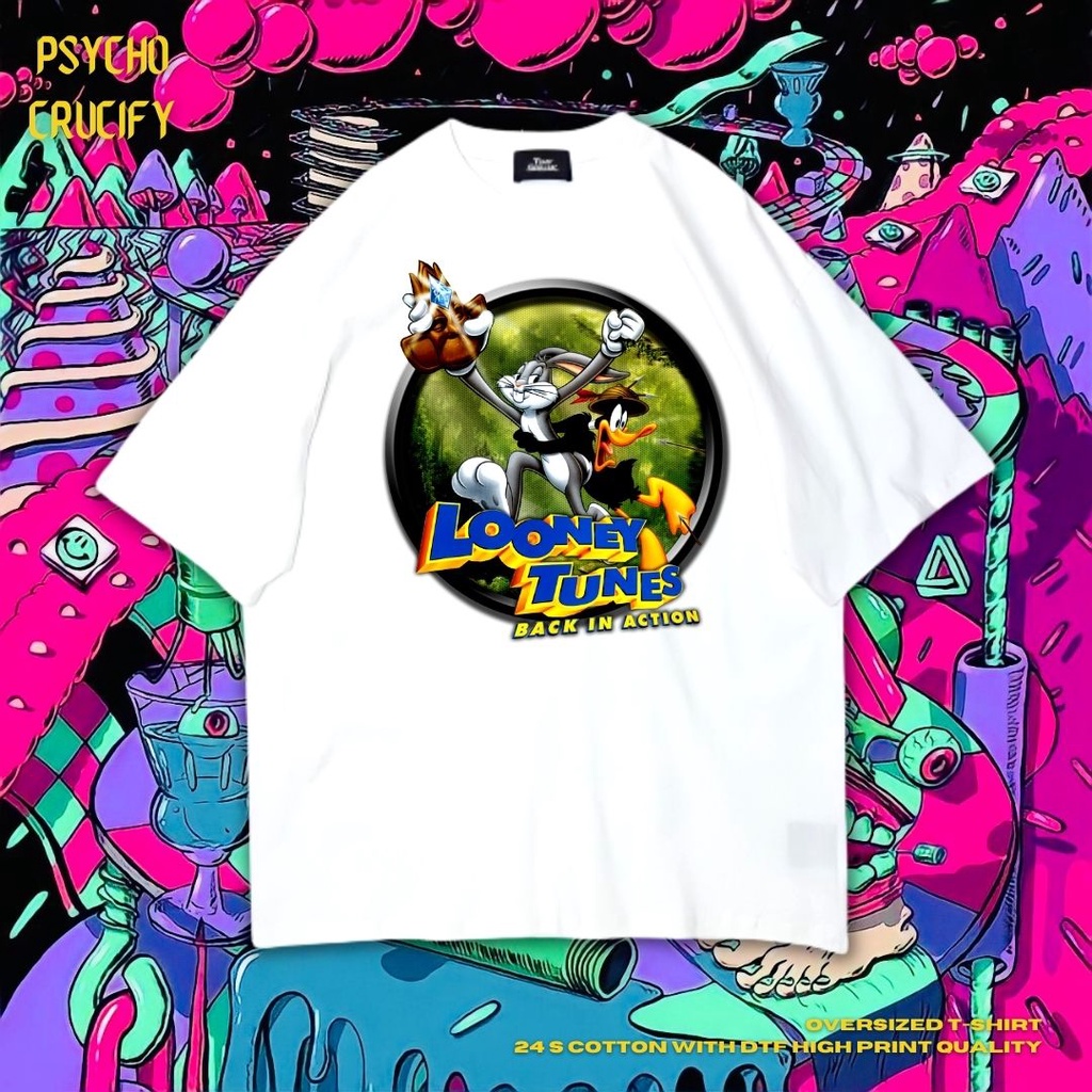 Jual Psycho Crucify "Looney Tunes Back In Action" Oversized TShirt