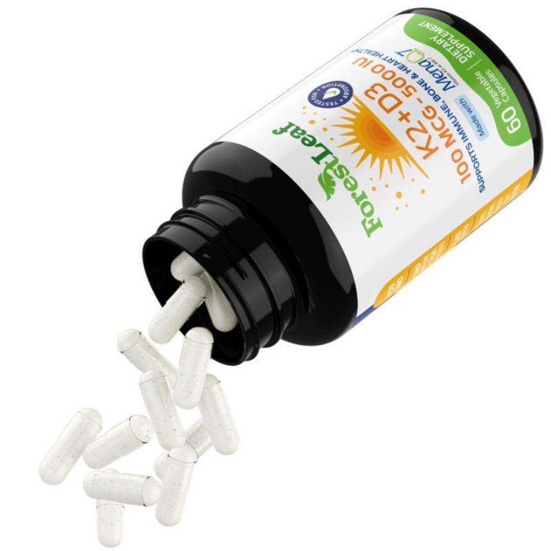 Jual Forest Leaf Vitamin K2 (as MK7) 100mcg + D3 5000 IU 60 Kapsul Shopee Indonesia