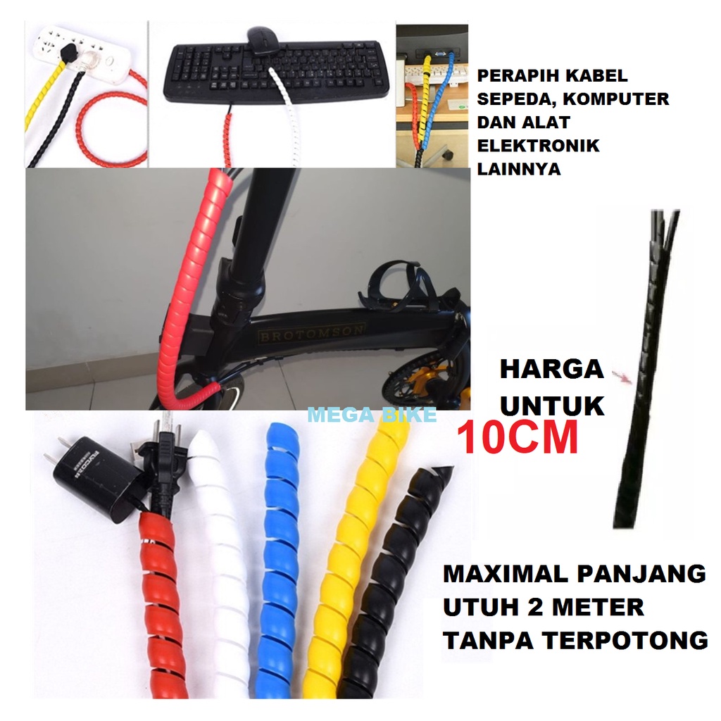 Jual PERAPIH KABEL spiral pengikat rem shifter sepeda komputer