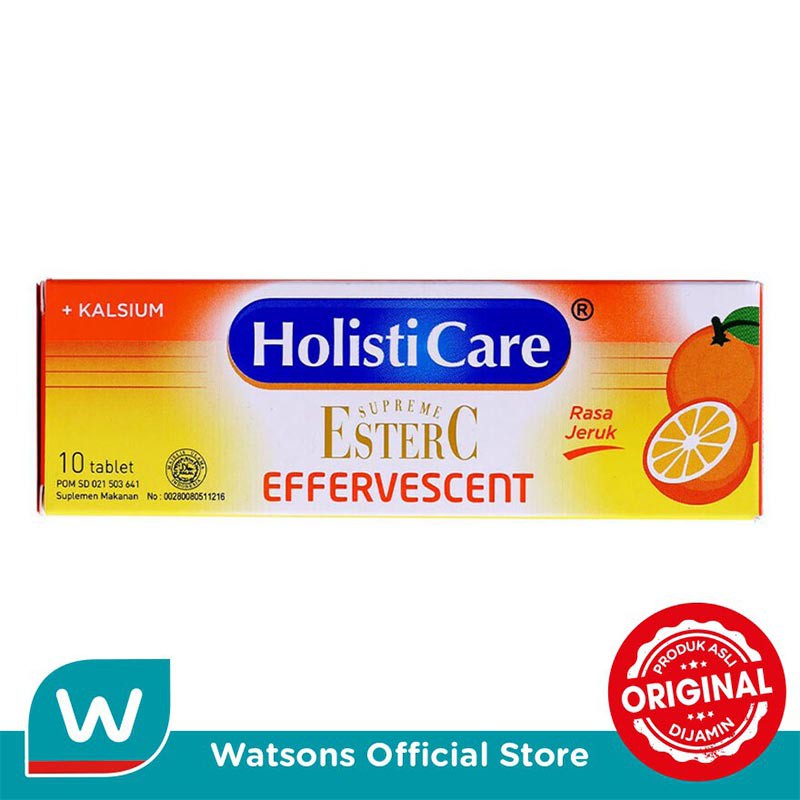 Jual Holisticare Supreme Ester C Effervescent Orange 10 Tablet Shopee