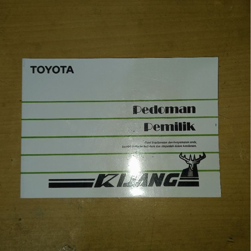 Jual Duplikat Buku Pedoman Pemilik / Manual Book Toyota Kijang Super 5K