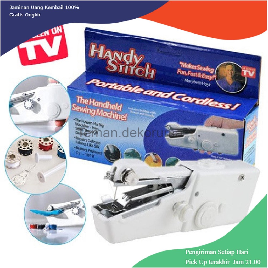 Jual TDAI EnName Handy Stitch Portable Handheld Sewing Machine CS
