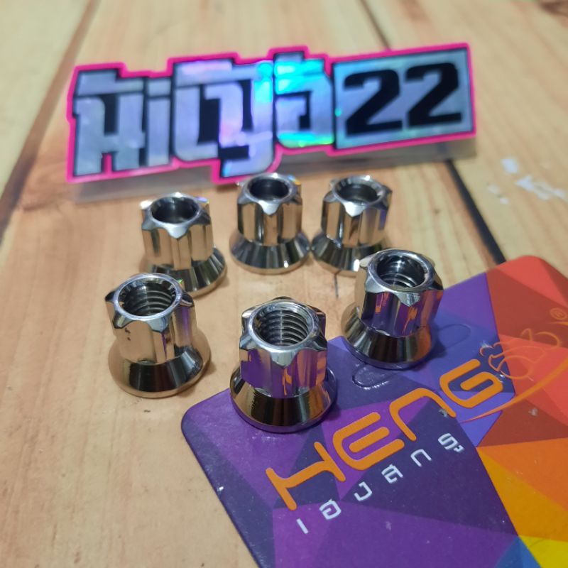 Jual mur nap gear ninja R RR probolt stainless model gear / belimbing(01)
