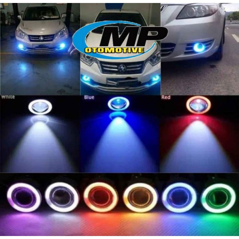 Jual LED super lamp ANGEL EYES LED FOG LAMP UNIVERSAL lengkap 5 warna