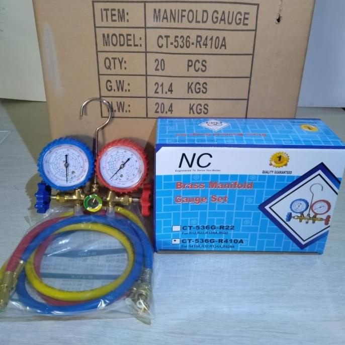 Jual jual Manifold gauge/analiser gauge Tekanan Freon 800Psi R410 R32 R22 R134 Shopee Indonesia