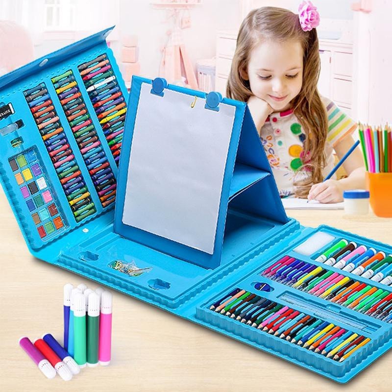 Jual Win Grosir Crayon Set 208 Alat Mewarnai Warna Set 208pcs Pensil