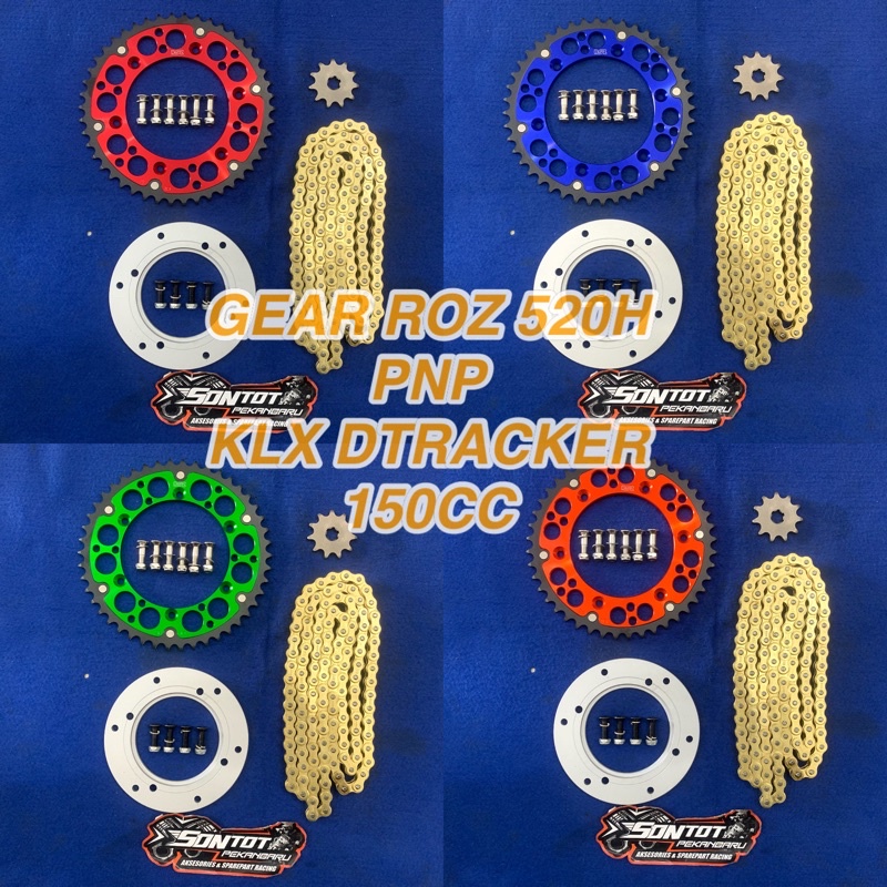 Jual GEAR FULLSET ROZ 520H PNP KLX DTRACKER 150CC Shopee Indonesia