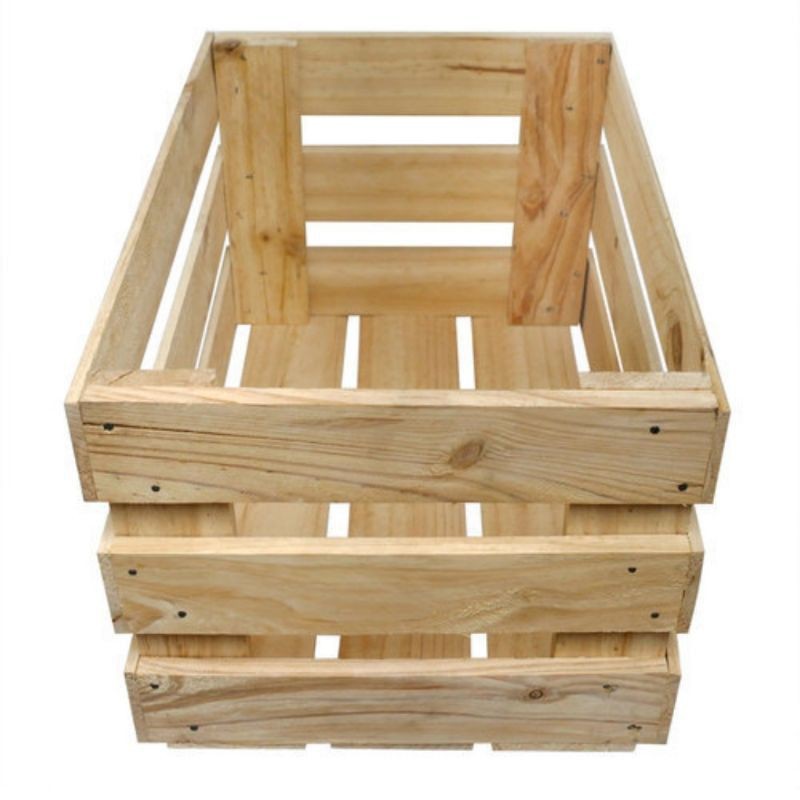 Jual WOODEN CREATE 35X25X20 WOOD BOX PETI KAYU KOTAK KAYU DEKORASI