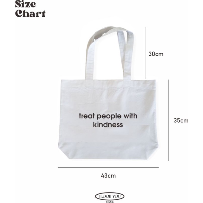 Jual TOTEBAG Treat People CASUAL Tote Bag Aesthetic Kekinian Tote bag