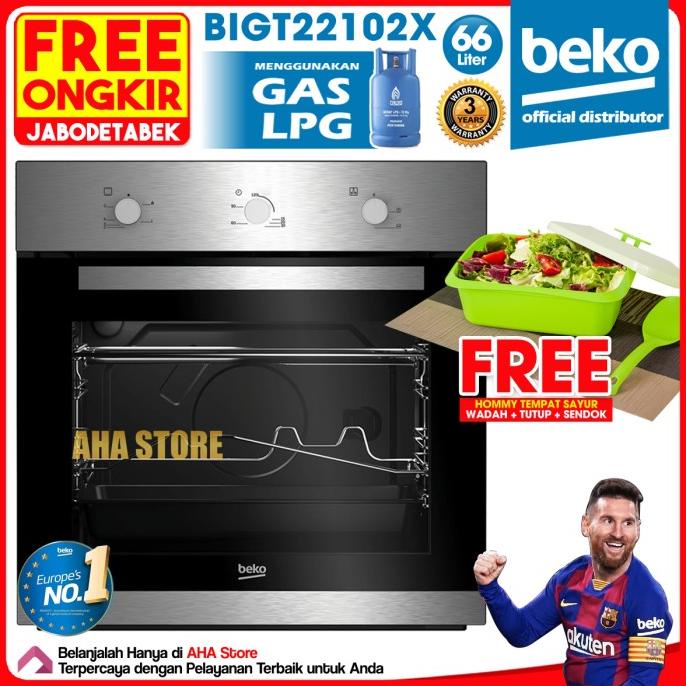 Jual Beko Built IN Oven Gas Tanam BIGT22102X (FREE ONGKIR JABODETABEK