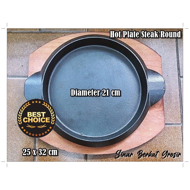 Jual Piring Hot Plate / Piring Teppanyaki / Hot Plate Steak BBQ Round