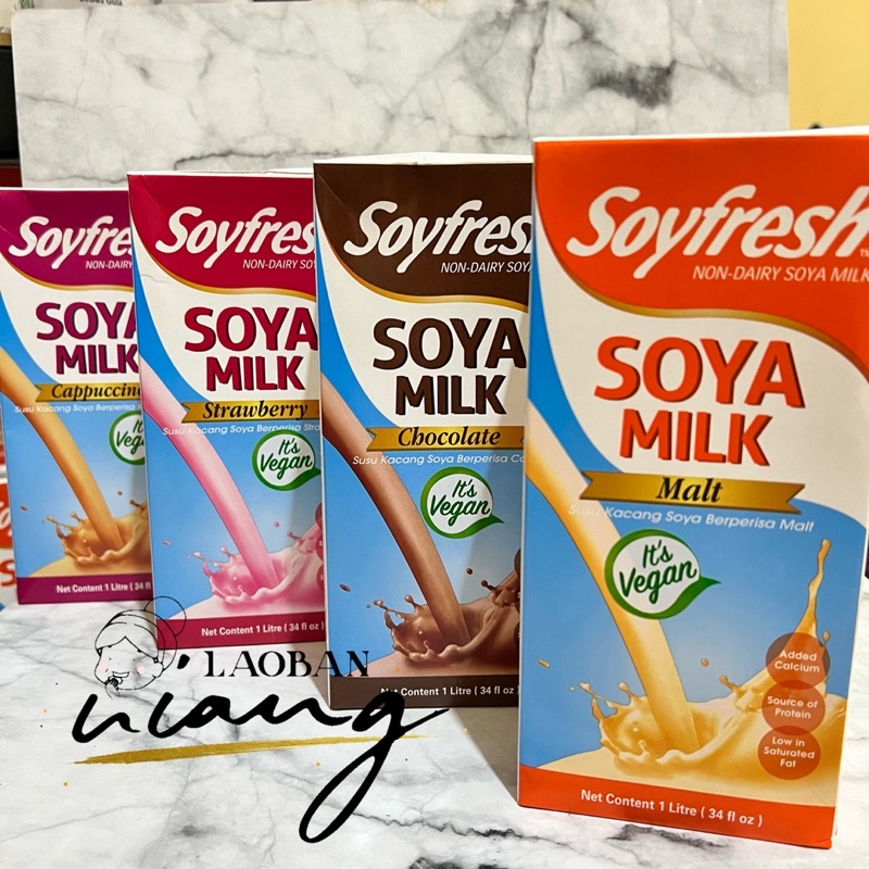 Jual soyfresh soya milk 1L soy fresh susu kacang impor chocolate coffee