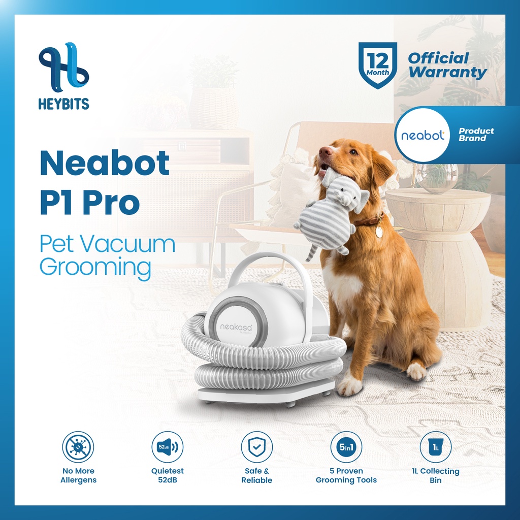 Jual Neabot Neakasa Pet Grooming Kit P1 Pro Vacuum Cleaner 52dB Bulu Hewan kucing anjing Clean
