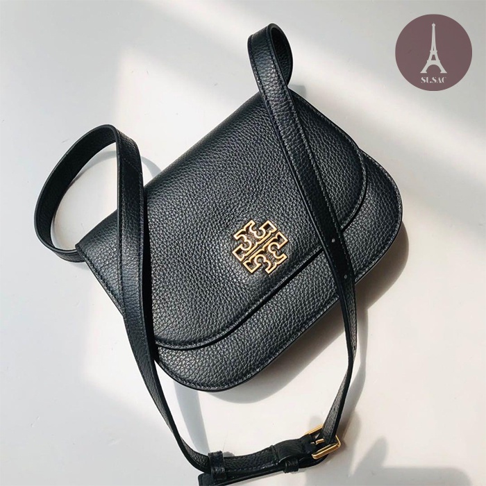 Jual Tory Burch Britten Saddle Crossbody Black Shopee Indonesia