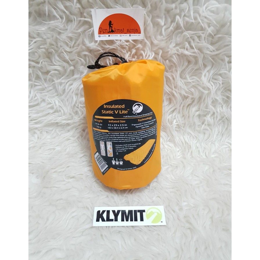 Jual SLEEPING PAD KLYMIT INSULATED STATIC V LITE ORIGINAL LIFETIME