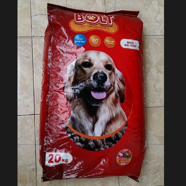 Jual Dog Food BOLT Adult Beef 20Kg 20 Kg Kemasan Merah Shopee Indonesia