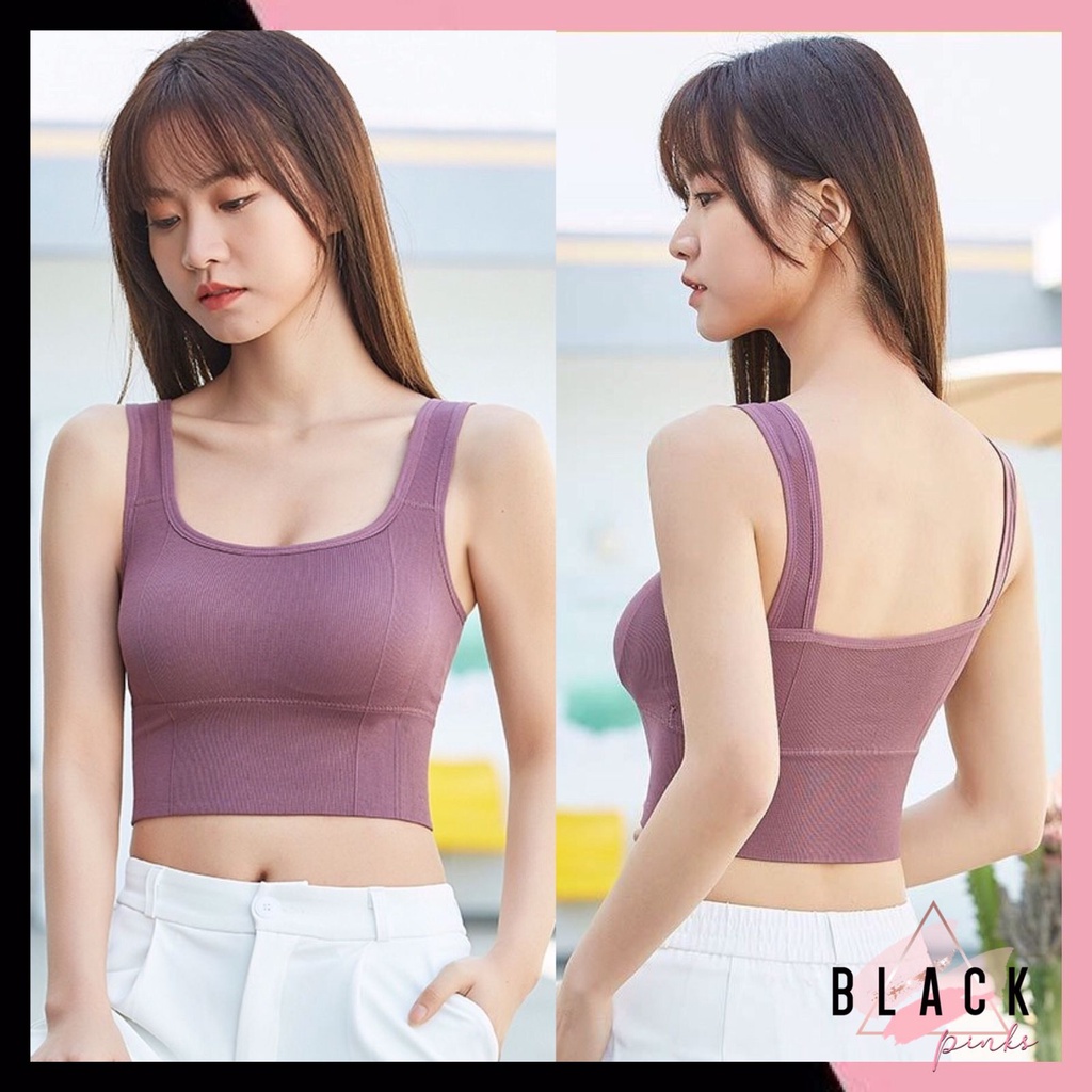 Jual Blackpink Sport Bra BH Olahraga Pakaian Dalam Wanita Bra bh Sport