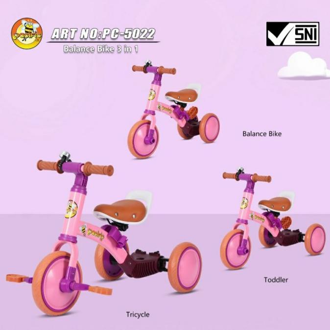 Jual Balance Bike 3 in 1 Pacific 5022 Push Bike Sepeda Keseimbangan