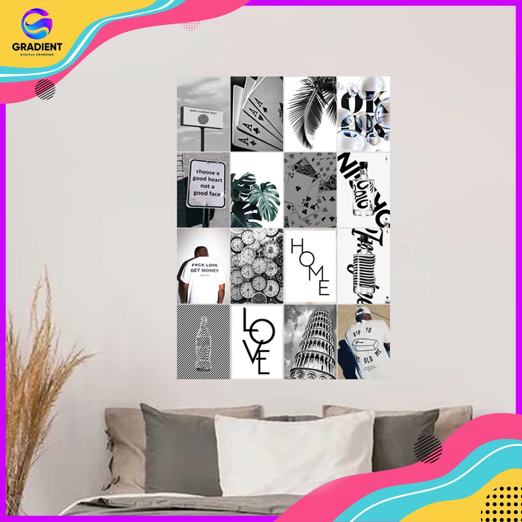 Jual Poster / Wallpaper Dinding Kamar Aesthetic White Shopee Indonesia