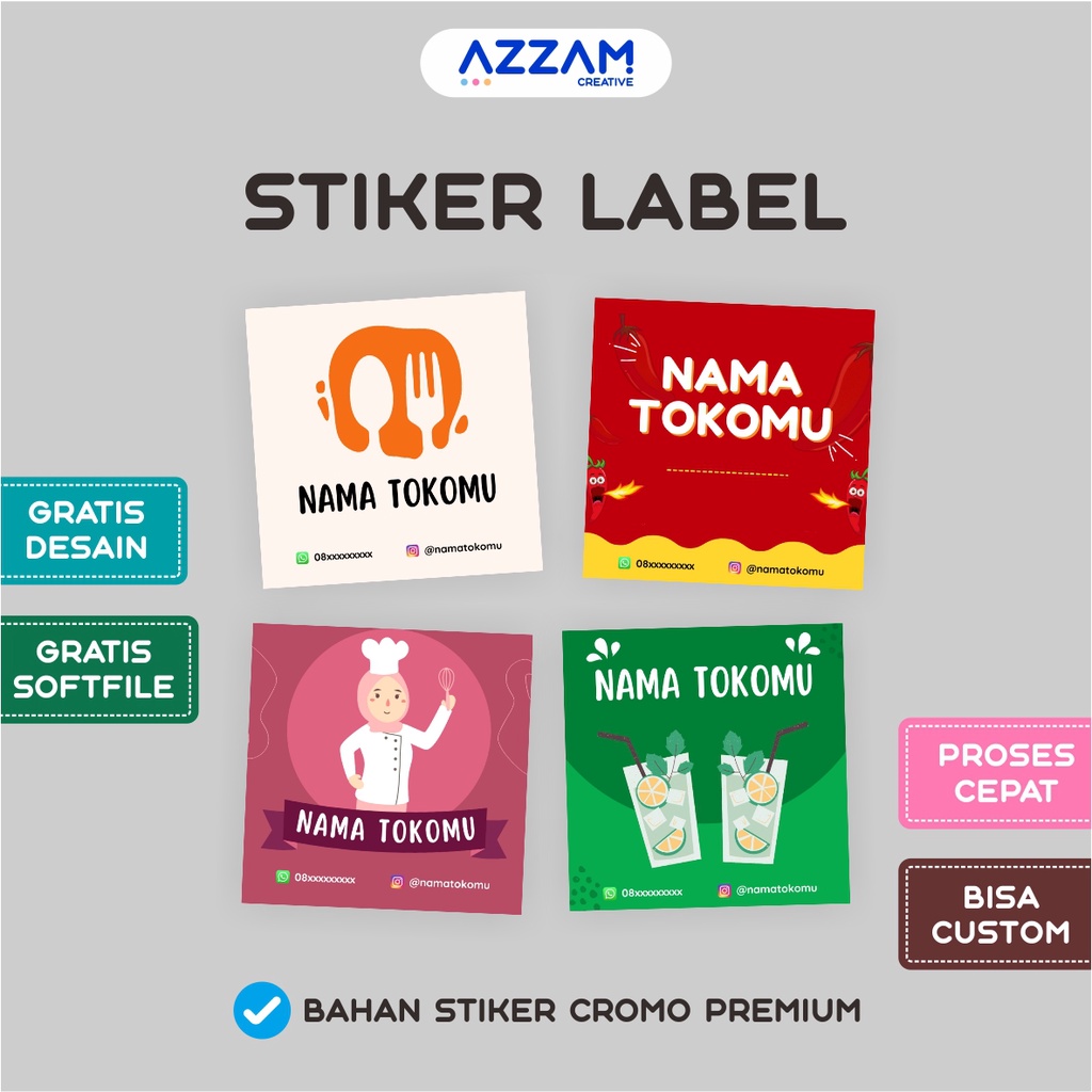 Jual STIKER / STICKER / STIKER CUSTOM / STICKER CUSTOM / LABEL / STIKER