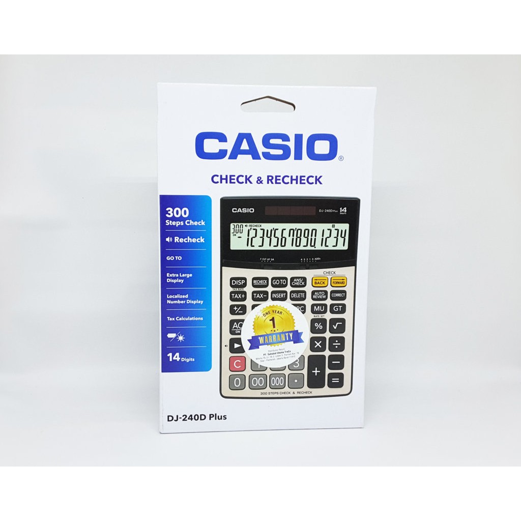 Jual Casio DJ240D Plus Desktop Calculator / Kalkulator Meja / Kantor